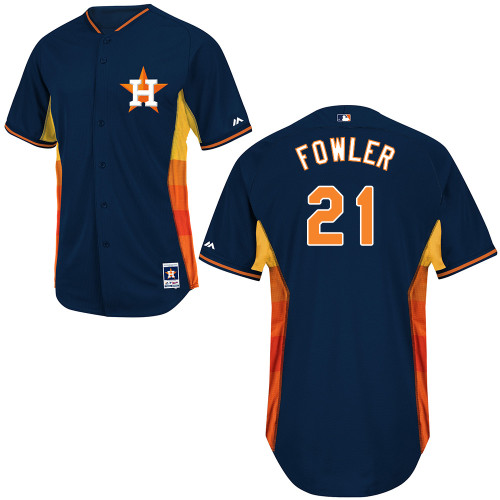 Dexter Fowler #21 Youth Baseball Jersey-Houston Astros Authentic 2014 Cool Base BP Navy MLB Jersey